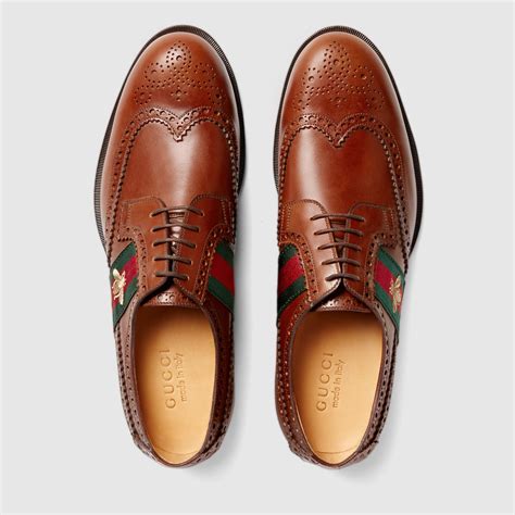 gucci classic leather oxford shoes|Gucci men's lace up shoes.